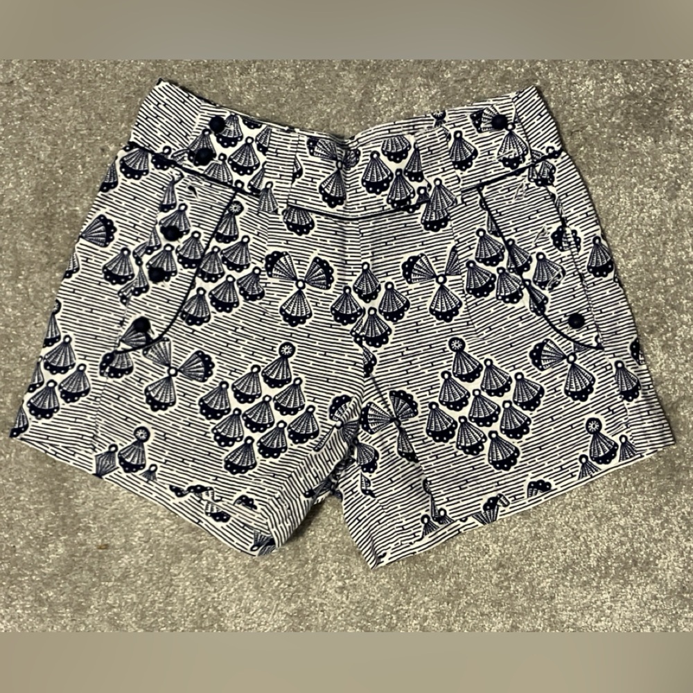 French Connection Blue and White Patterned Shorts